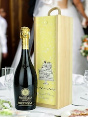 Le Bon Vin Congratulations Prosecco, Wooden Boxed Wine Gift - Image 1 of 2