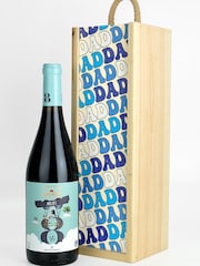 Le Bon Vin Dad Malbec, Wooden Boxed Wine Gift - Image 2 of 2