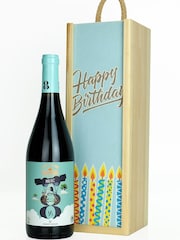 Le Bon Vin Happy Birthday Malbec Wooden Boxed Wine Gift - Image 2 of 2