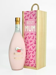 Le Bon Vin Best Mum Raspberry Cream Liqueur Wooden Box Gift - Image 1 of 1