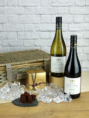 Le Bon Vin French Red & White Wine with Chocolate Truffles Hamper - Image 1 of 2
