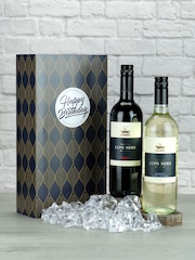 Le Bon Vin Happy Birthday Italian Red & White Wine Duo Boxed Gift - Image 1 of 2