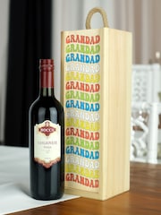 Le Bon Vin Grandad Italian Sangiovese Wooden Boxed Wine Gift - Image 1 of 2