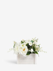 White Artificial White Blooms In Windowbox - Image 2 of 4
