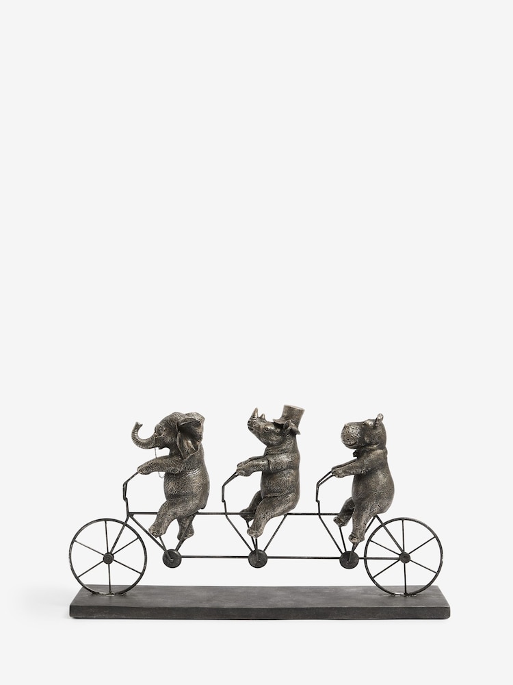 Bronze Tandem Bicycle Animal Ornament - Image 2 of 4