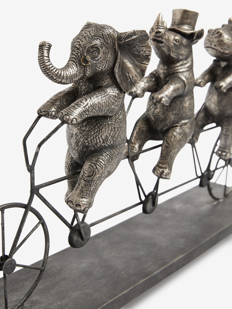 Bronze Tandem Bicycle Animal Ornament - Image 4 of 4
