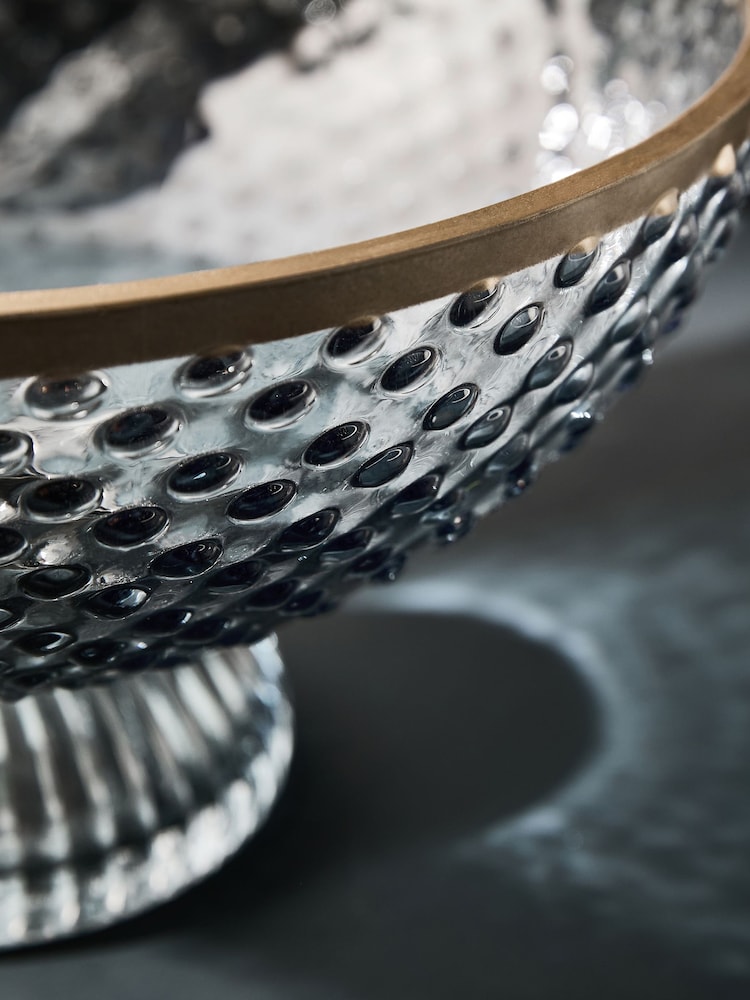 Ribbed Glass Decorative Bowl - Изображение 2 из 4