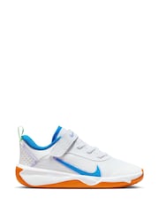 Nike White/Blue Junior Omni Trainers - Image 1 of 9