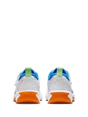 Nike White/Blue Junior Omni Trainers - Image 5 of 9