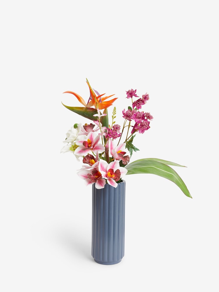 Bird Of Paradise Kunstblumen-Arrangement in Keramikvase - Bild 1 von 3