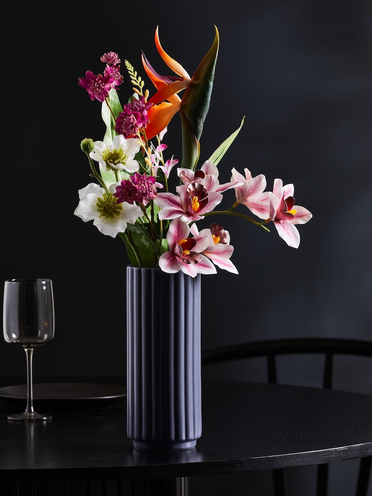 Bird Of Paradise Kunstblumen-Arrangement in Keramikvase - Bild 3 von 3