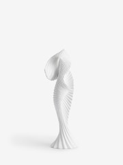 White Pleat Sculpture Ornament - Image 3 of 4