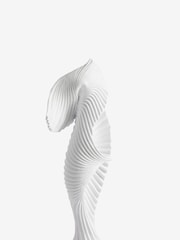 White Pleat Sculpture Ornament - Image 4 of 4
