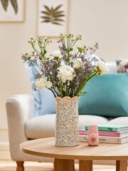 Yellow Ditsy Floral Scalloped Edge Vase - Image 1 of 5