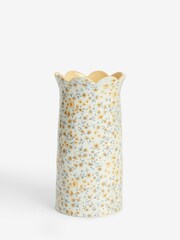 Yellow Ditsy Floral Scalloped Edge Vase - Image 5 of 5