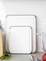 Kitchen Aid Set of 2 White Nonslip Chopping Board - Image 1 of 4