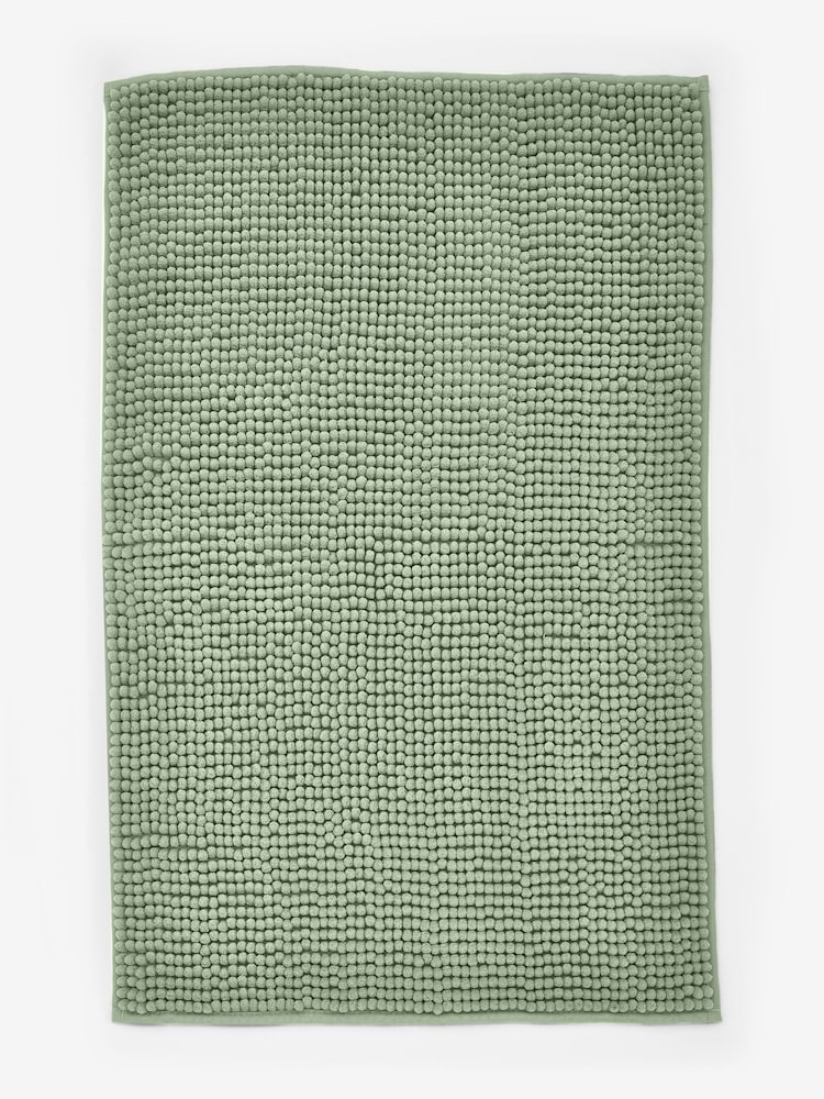 Sage Green Bobble Bath Mat - Image 7 of 7