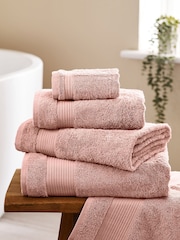 Pink Peachy Egyptian Cotton Towel - Image 1 of 5