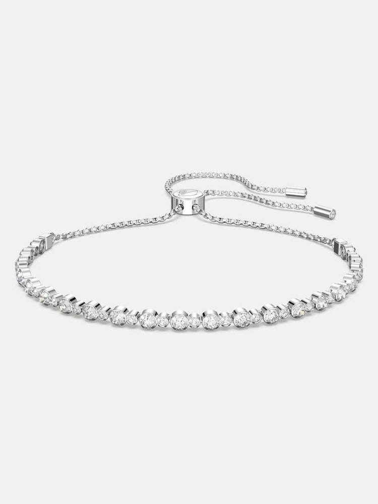 Swarovski Silver Tone Subtle Soft Rhodium Shiny Bracelet - Image 3 of 7