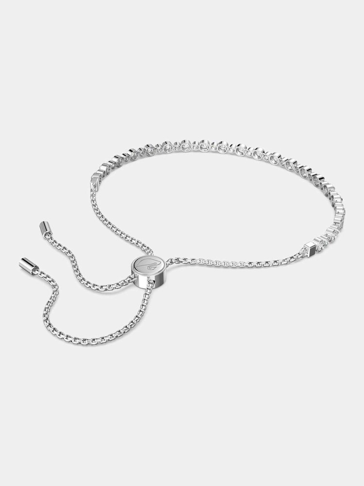 Swarovski Silver Tone Subtle Soft Rhodium Shiny Bracelet - Image 5 of 7