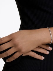 Swarovski Silver Tone Subtle Soft Rhodium Shiny Bracelet - Image 7 of 7