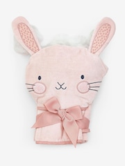 Pink Bunny 100% Cotton Newborn Hooded Baby Towel - Image 3 of 3