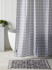 Grey Geo Tile Shower Curtain - Image 1 of 2