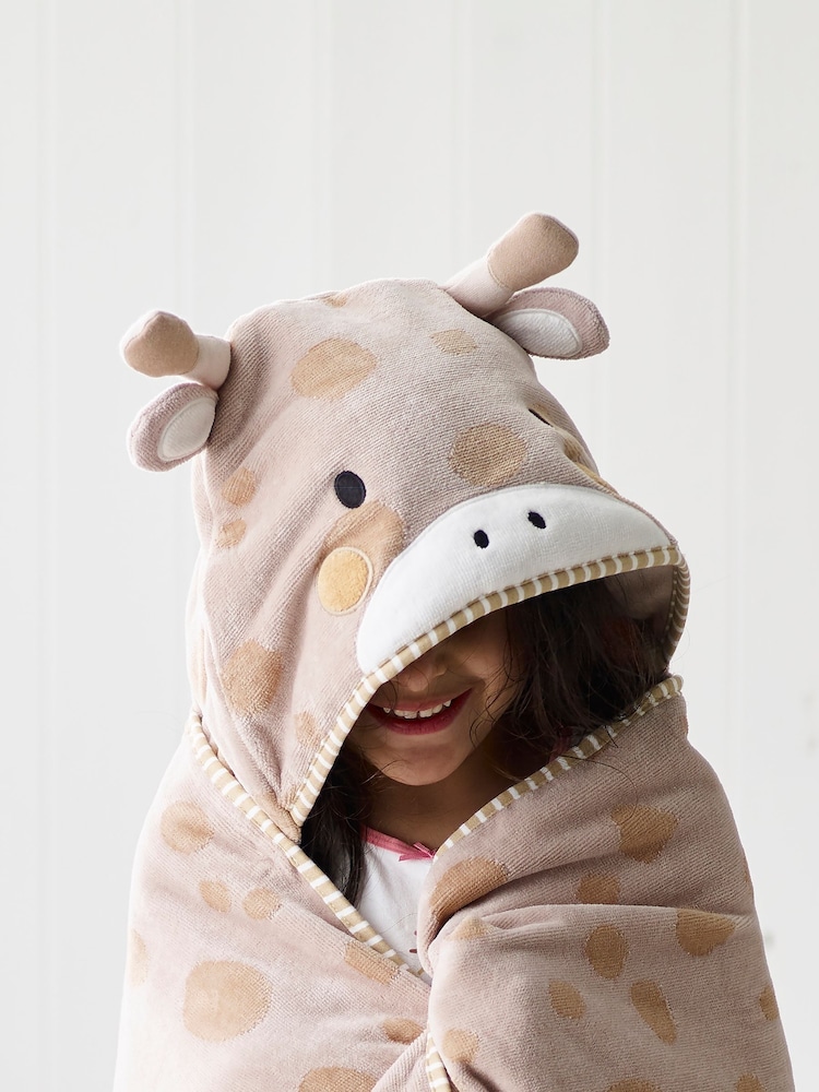 Giraffe Natural Children's Cotton Hooded Towel - Image 1 of 2
