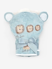Blue Lion 100% Cotton Newborn Hooded Baby Towel - Image 3 of 3