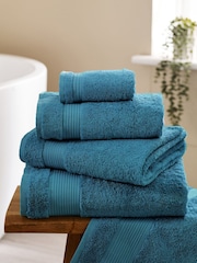 Blue Teal Light Egyptian Cotton Towel - Image 1 of 5