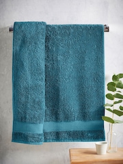 Blue Teal Light Egyptian Cotton Towel - Image 2 of 5