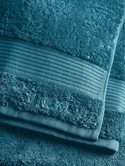 Blue Teal Light Egyptian Cotton Towel - Image 3 of 5