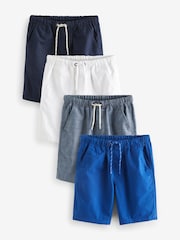Blautöne/Weiss - 100% Cotton Pull-On Shorts (3-16yrs) - Bild 1 von 3