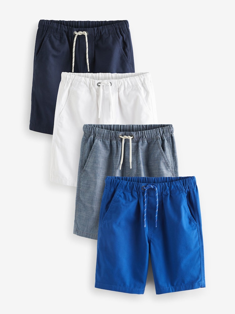 Blautöne/Weiss - 100% Cotton Pull-On Shorts (3-16yrs) - Bild 1 von 3