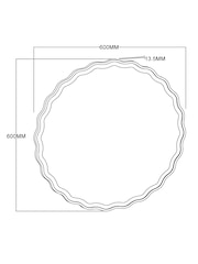 Pink Scalloped Round Wall Mirror 60x60cm - Image 4 of 4