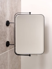Black Rectangle Space Saving Pull Out Wall Mirror - Image 1 of 6