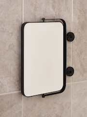 Black Rectangle Space Saving Pull Out Wall Mirror - Image 2 of 6