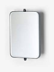 Black Rectangle Space Saving Pull Out Wall Mirror - Image 3 of 6