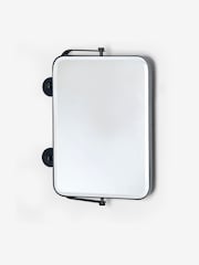 Black Rectangle Space Saving Pull Out Wall Mirror - Image 4 of 6