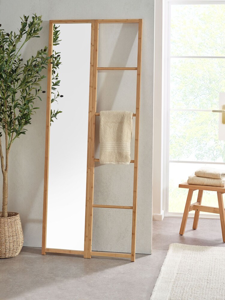 Natural Rectangle Full Length Storage Mirror - Image 1 of 1