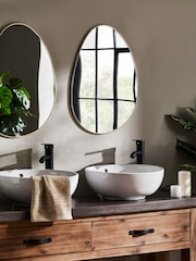 Gold Pebble Round Bathroom Wall Mirror - Image 2 of 6
