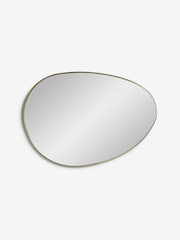 Gold Pebble Round Bathroom Wall Mirror - Image 4 of 6