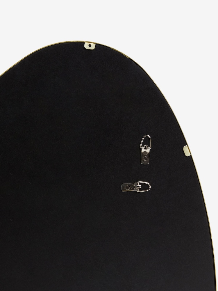 Gold Pebble Round Bathroom Wall Mirror - Image 5 of 6