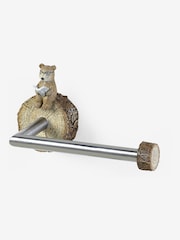 Natural Bertie Bear Woodland Spa Wall Mount Toilet Roll Holder - Image 5 of 5