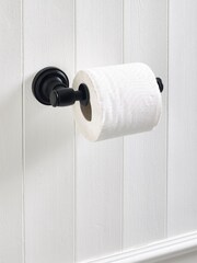 Black Heritage Wall Mount Toilet Roll Holder - Image 1 of 6