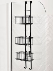 Black Adjustable Shelf Shower Caddy - Image 2 of 4