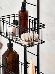 Black Adjustable Shelf Shower Caddy - Image 3 of 4