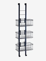 Black Adjustable Shelf Shower Caddy - Image 4 of 4