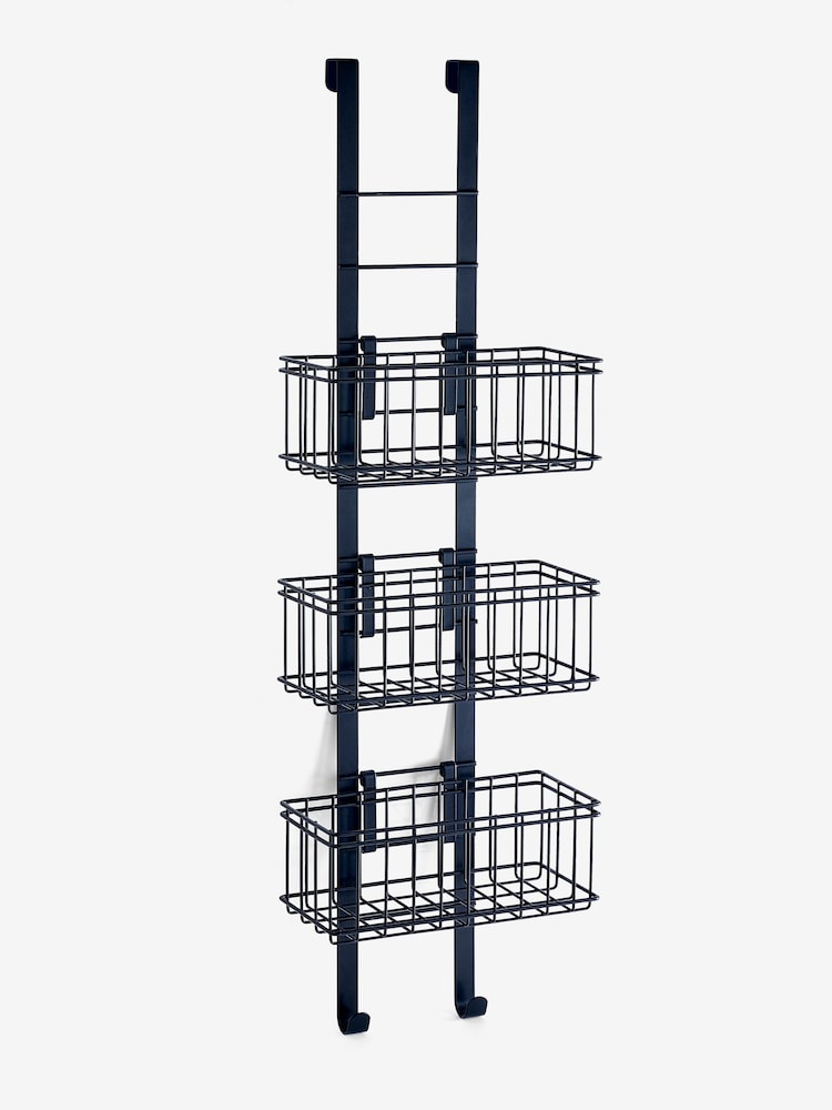 Black Adjustable Shelf Shower Caddy - Image 4 of 4