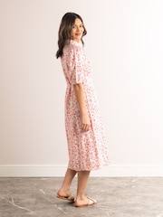 Lakeland Clothing rožnata Janine kratek rokav; s kratkimi rokavi Collared (krilo, obleka ali plašč) srednje dolga; ki sega do sredine meč obleka - Slika 3 iz 5